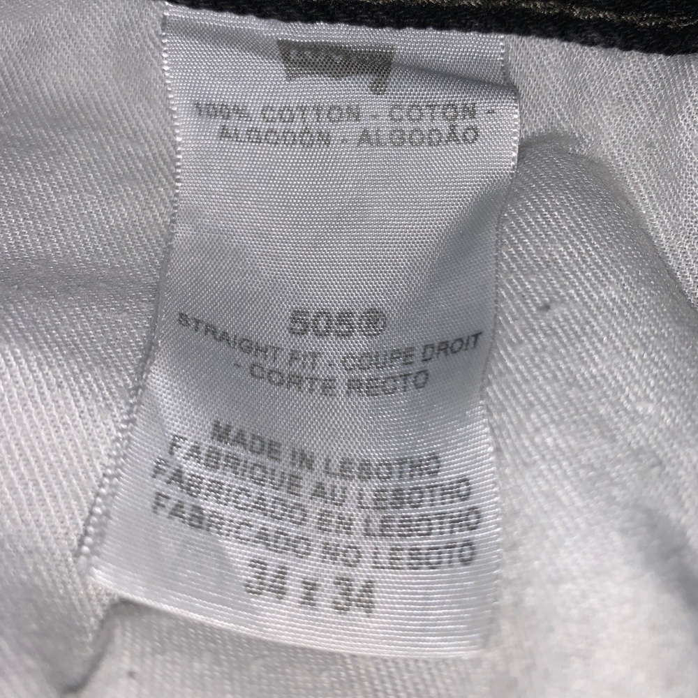 SOLD❗️Levi’s Men’s 505 Black Straight Fit 34X34 - Picture 5 of 9